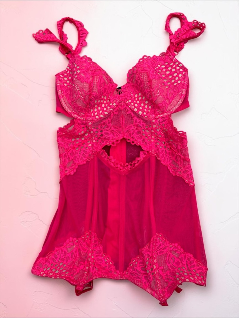 Victoria’s Secret Lingerie Sheer Hot Pink 36C